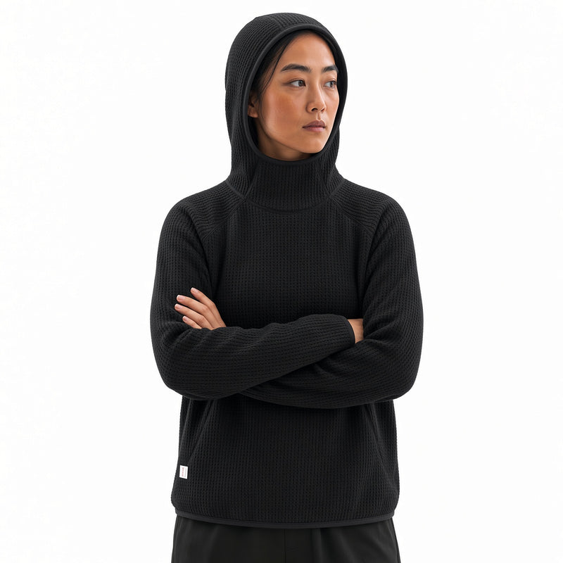 Knit Hooded Sweatshirt