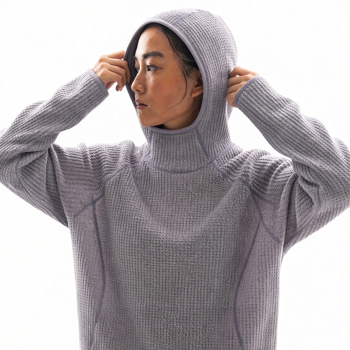 Knit Hooded Sweatshirt